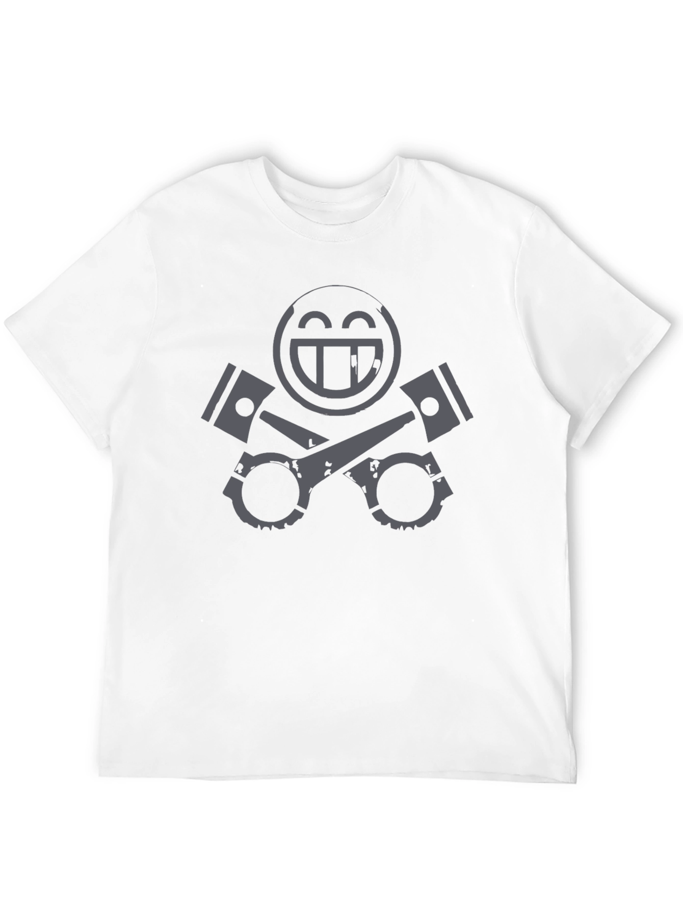Edgy Graphic Tee: Smile Pistons