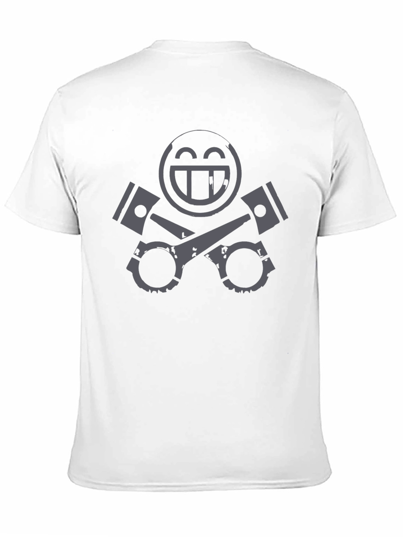 Edgy Graphic Tee: Smile Pistons