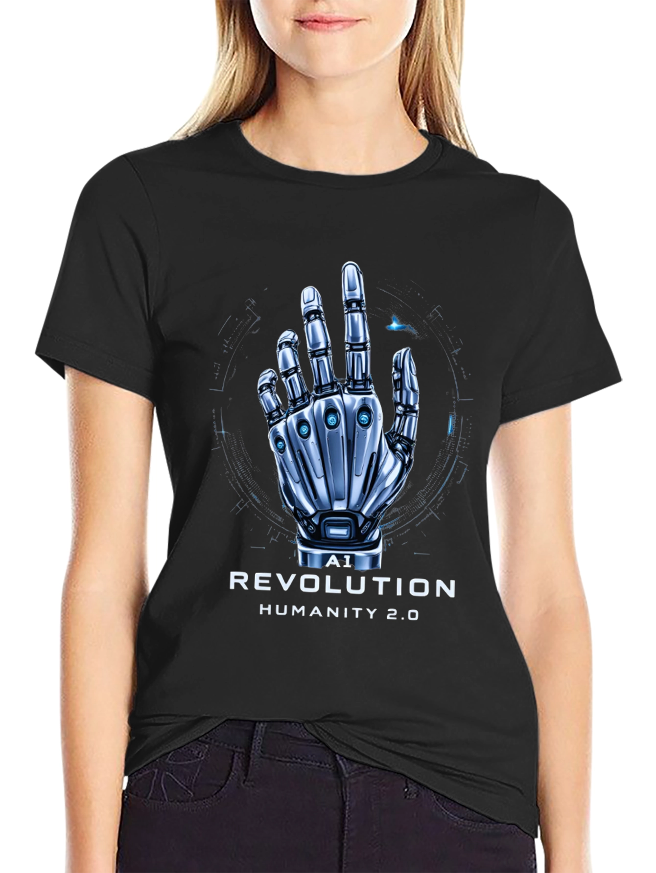 AI Revolution T-Shirt | Futuristic Robot Hand Design