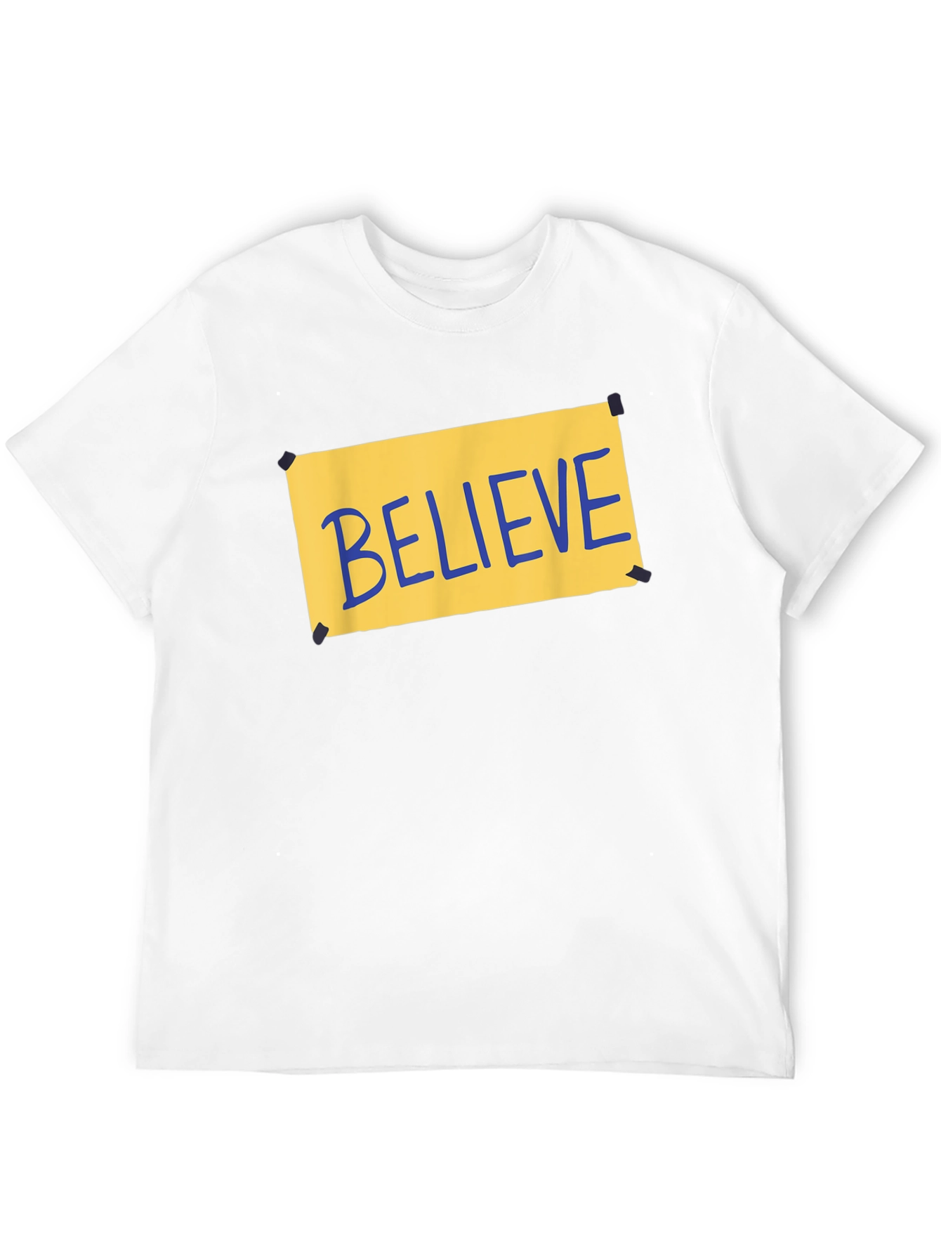 Believe Graphic T-Shirt - Black Crew Neck Tee