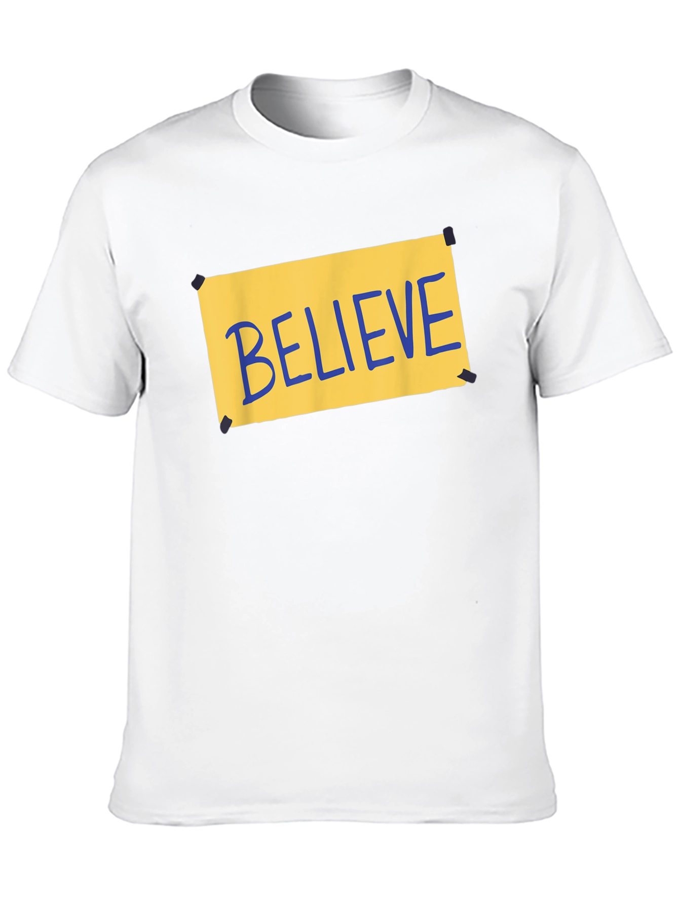 Believe Graphic T-Shirt - Black Crew Neck Tee