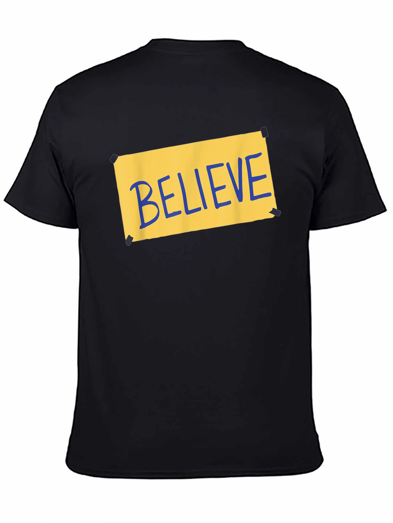 Believe Graphic T-Shirt - Black Crew Neck Tee