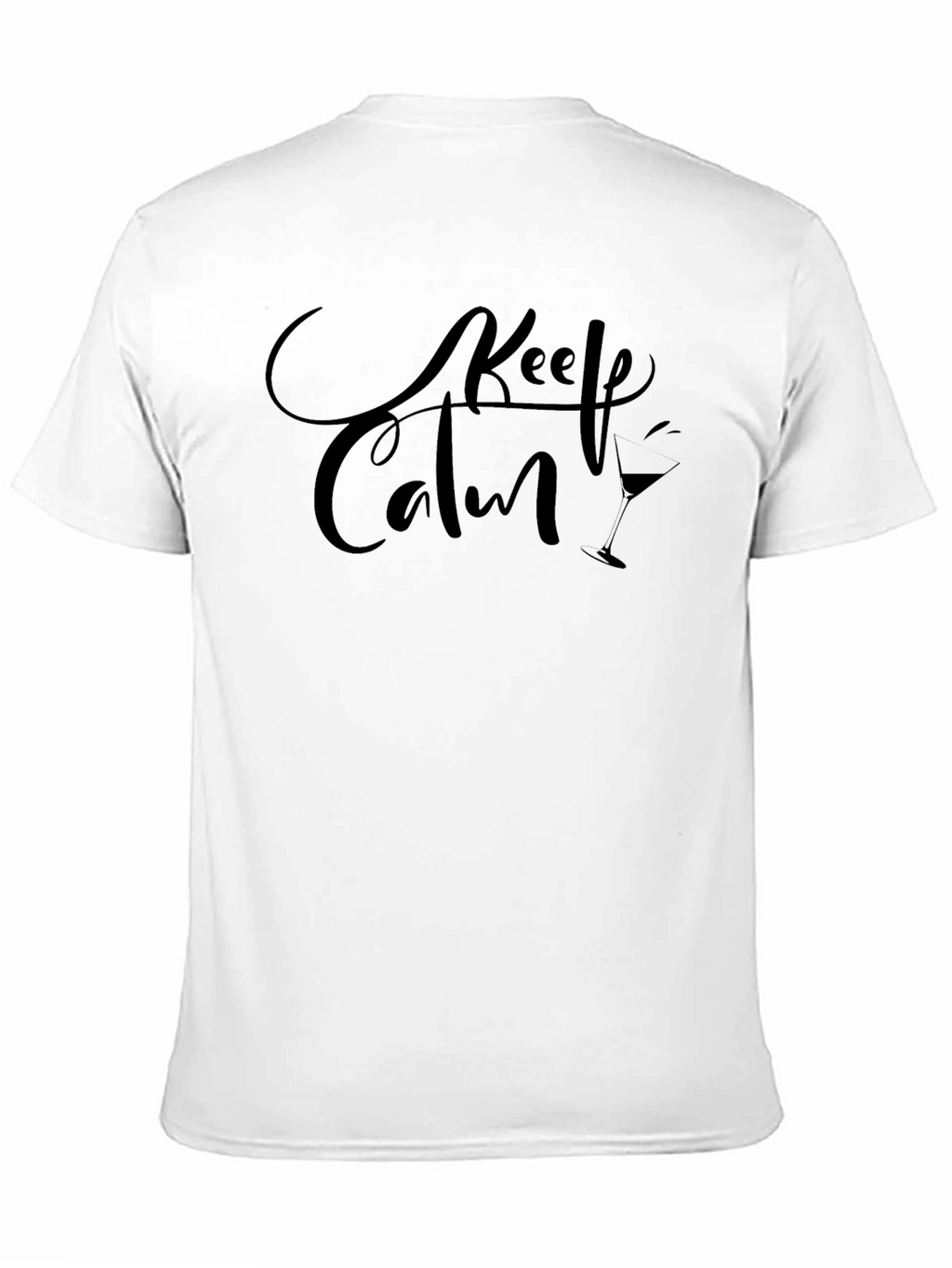 Keep Calm Cocktail Graphic Tee - Black
