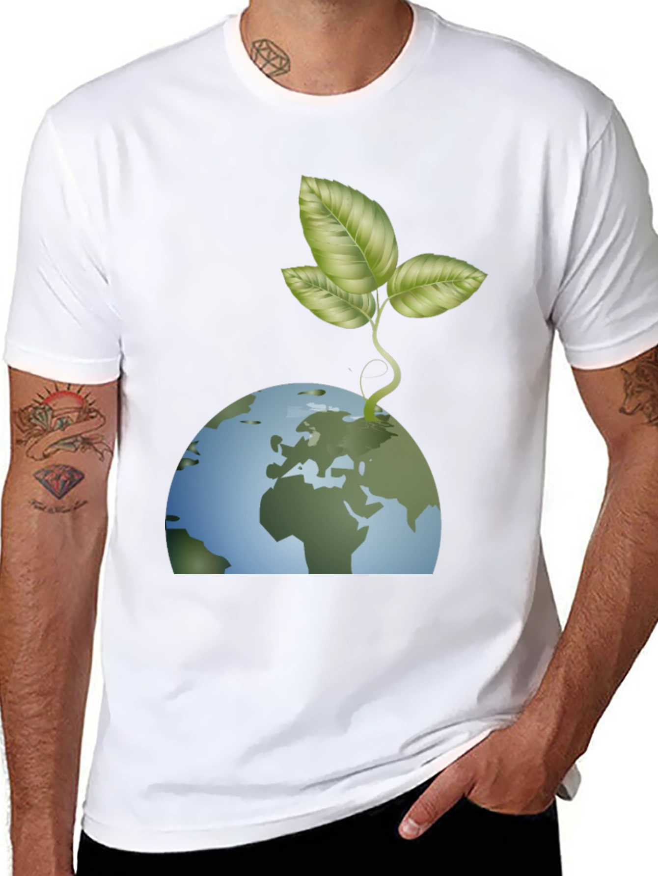 Earth Day T-Shirt - Growing Green Planet Design