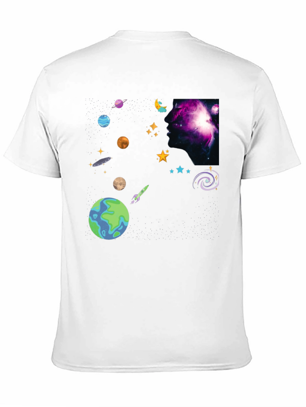 Cosmic Dreamer Black T-Shirt Space Design