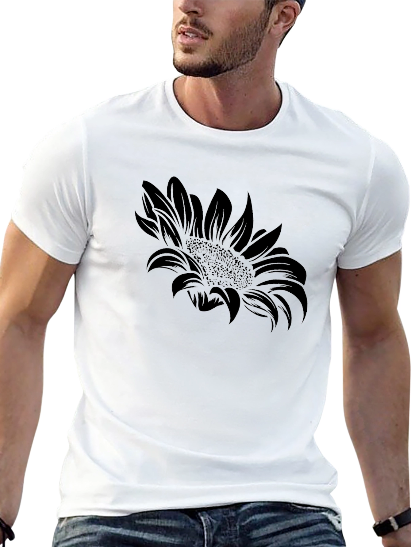 Black Sunflower Graphic Tee | Stylish Casual Wear