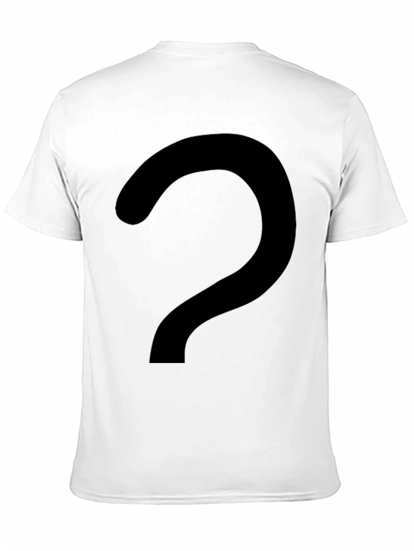 Mystery Black T-Shirt with Question Mark Graphic
