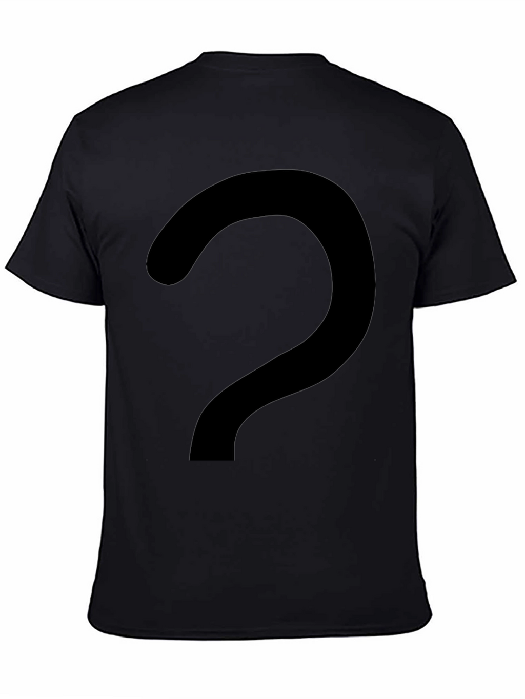 Mystery Black T-Shirt with Question Mark Graphic