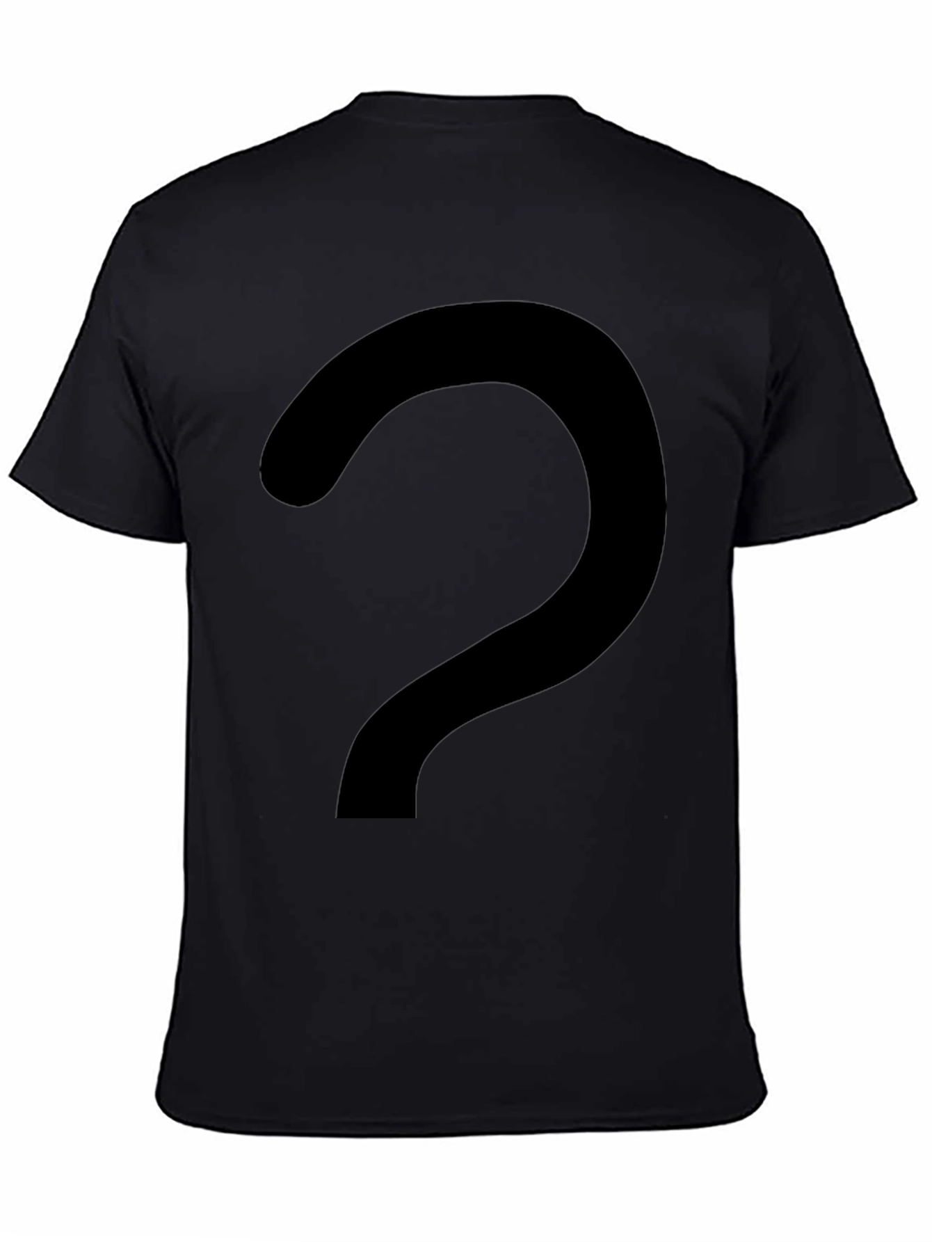 Mystery Black T-Shirt with Question Mark Graphic