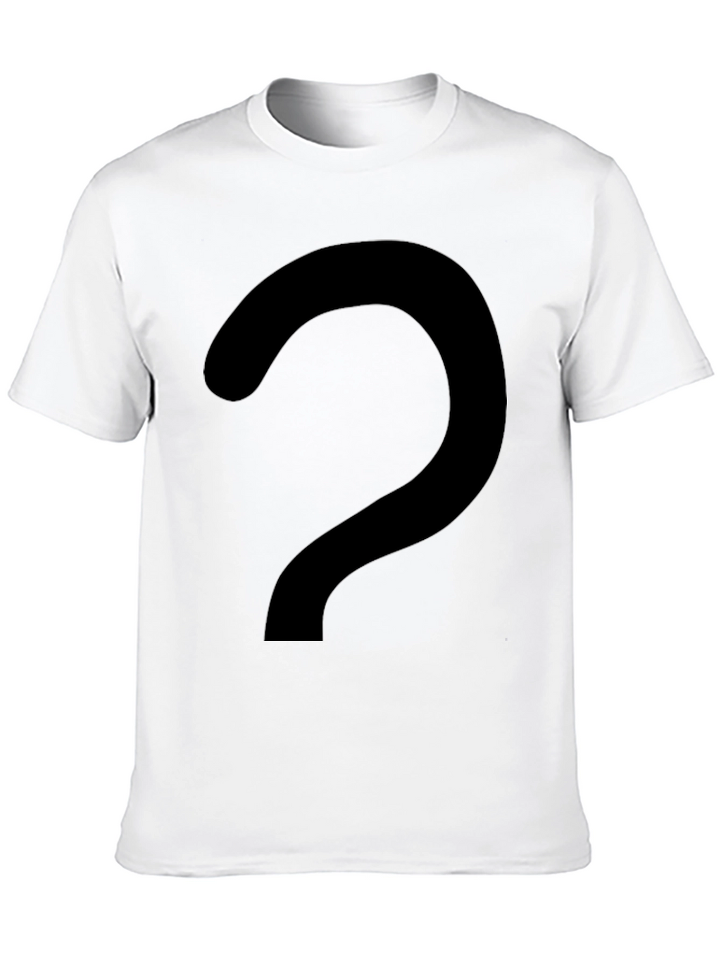 Mystery Black T-Shirt with Question Mark Graphic