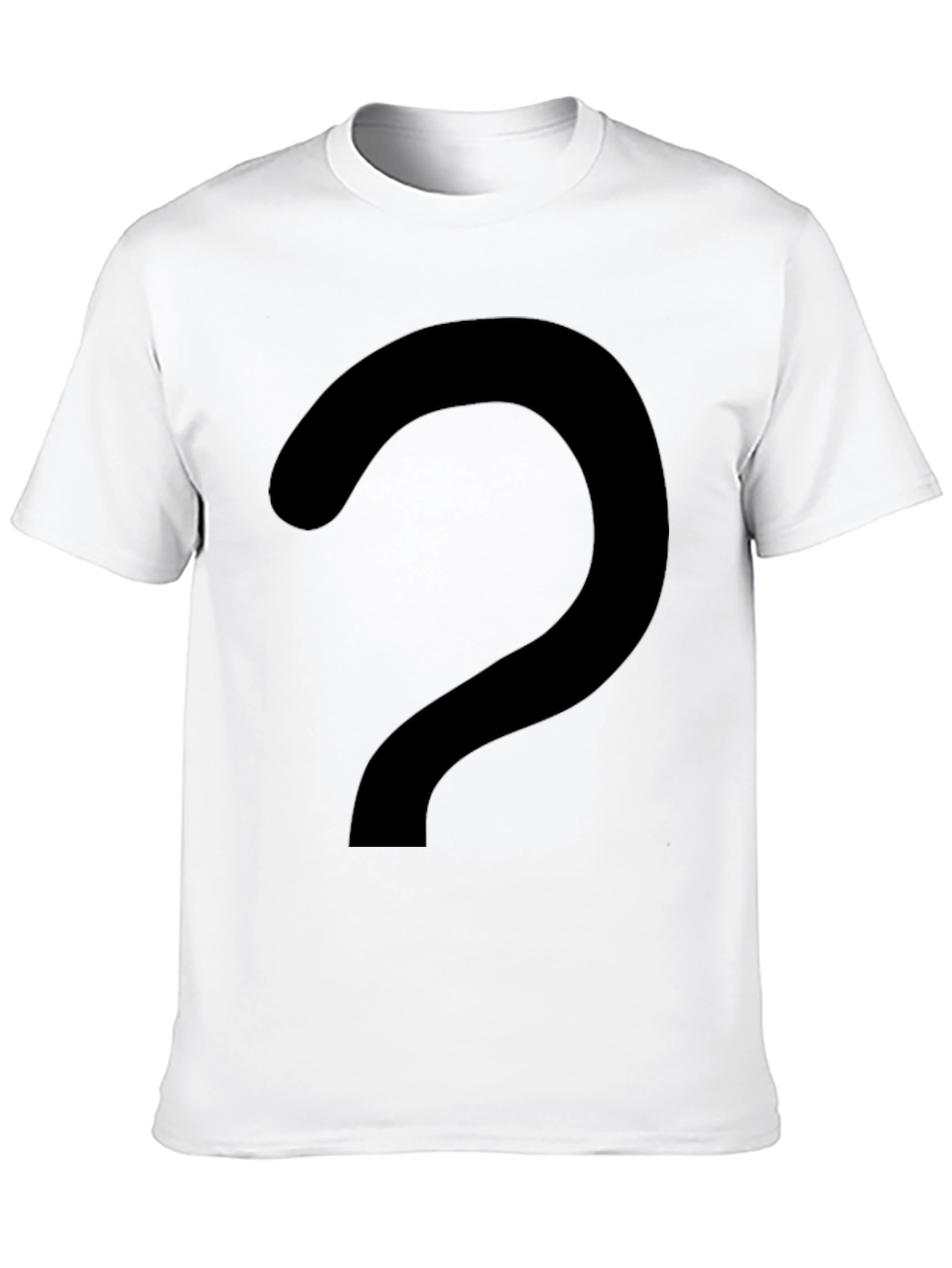 Mystery Black T-Shirt with Question Mark Graphic