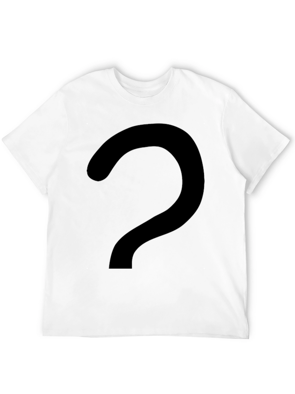 Mystery Black T-Shirt with Question Mark Graphic