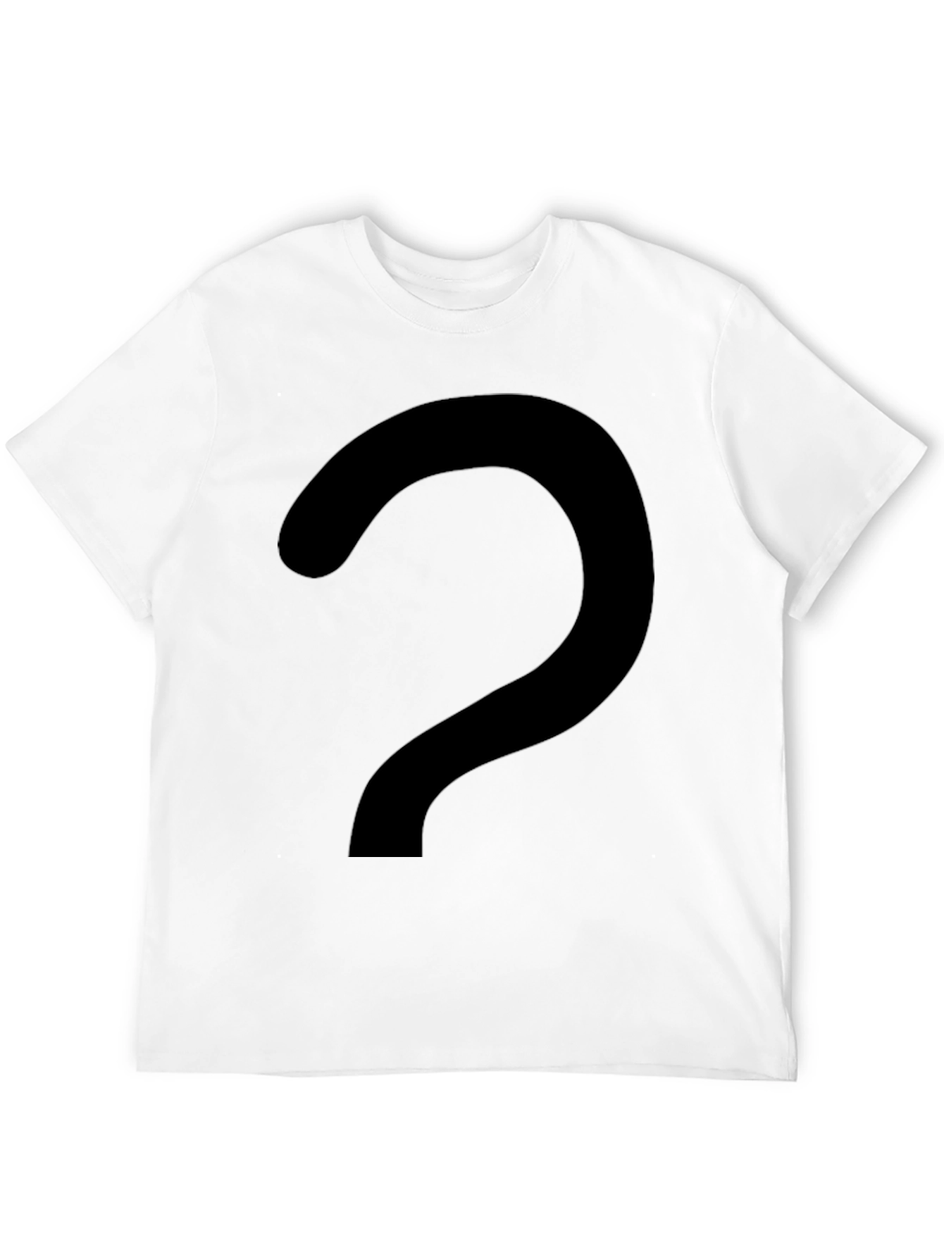 Mystery Black T-Shirt with Question Mark Graphic