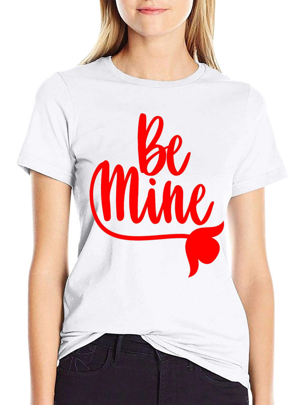 Be Mine Valentines Day Black T-Shirt
