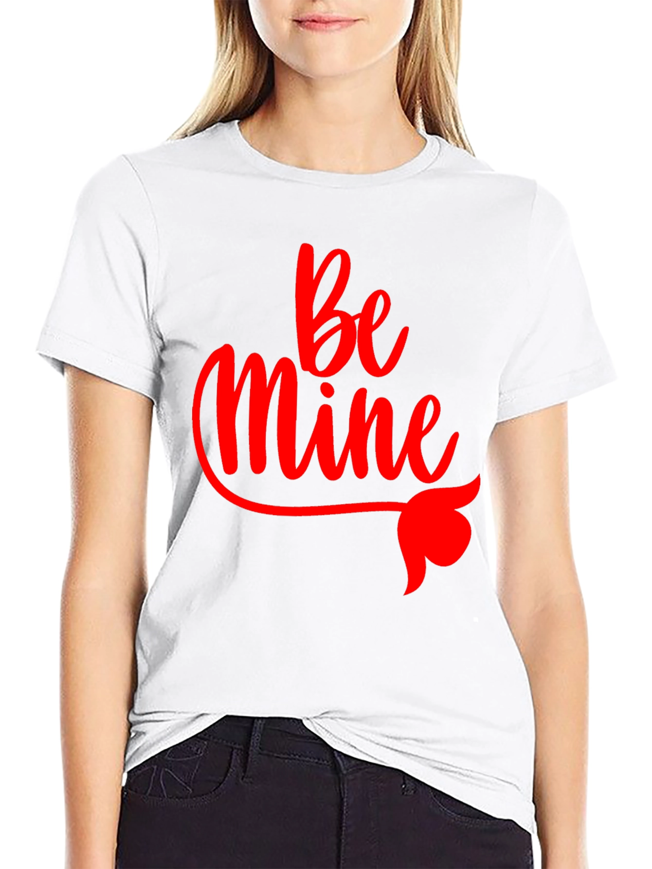 Be Mine Valentines Day Black T-Shirt