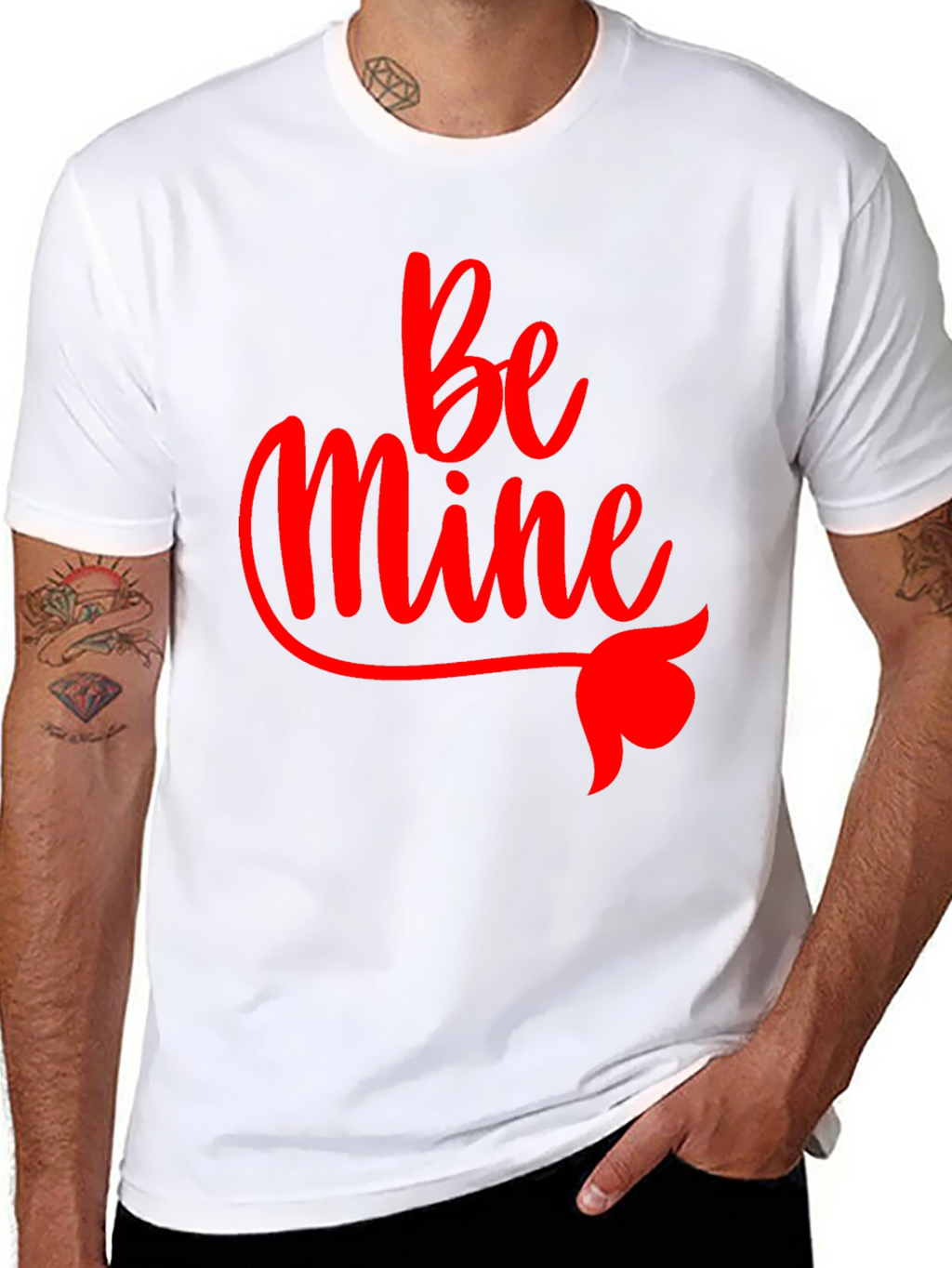 Be Mine Valentines Day Black T-Shirt