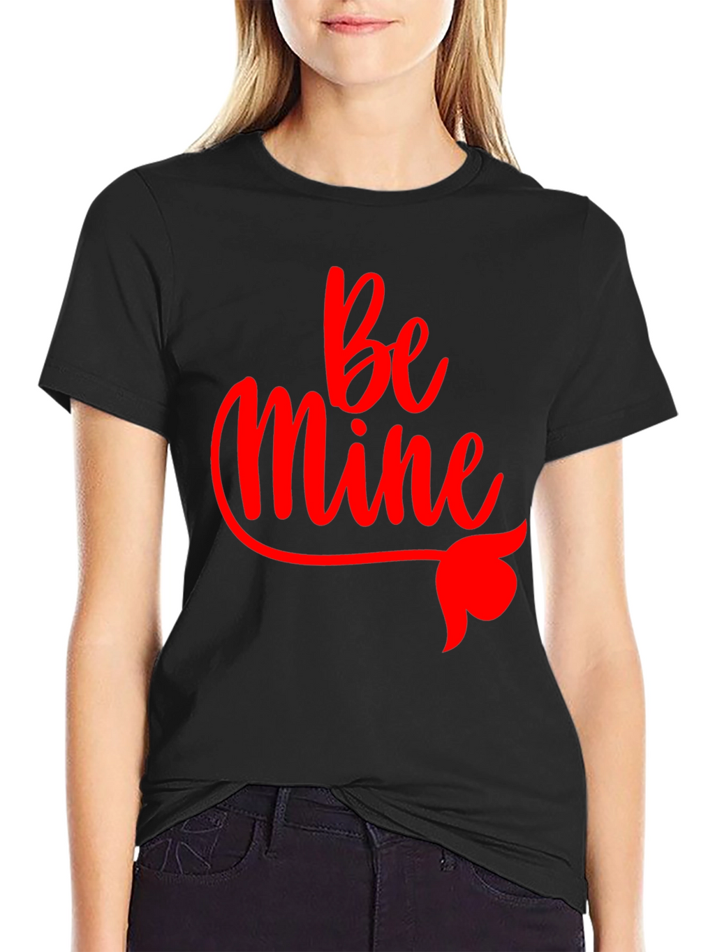 Be Mine Valentines Day Black T-Shirt