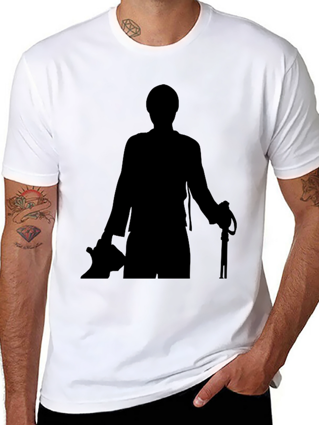 Silhouette Graphic Tee - Mens Black T-Shirt