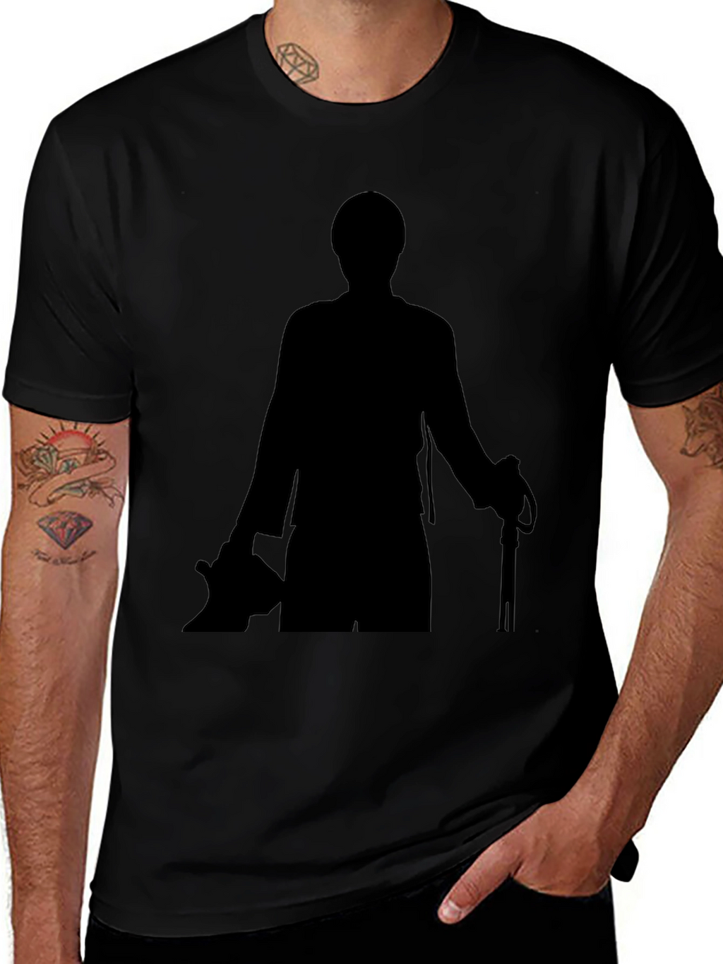 Silhouette Graphic Tee - Mens Black T-Shirt