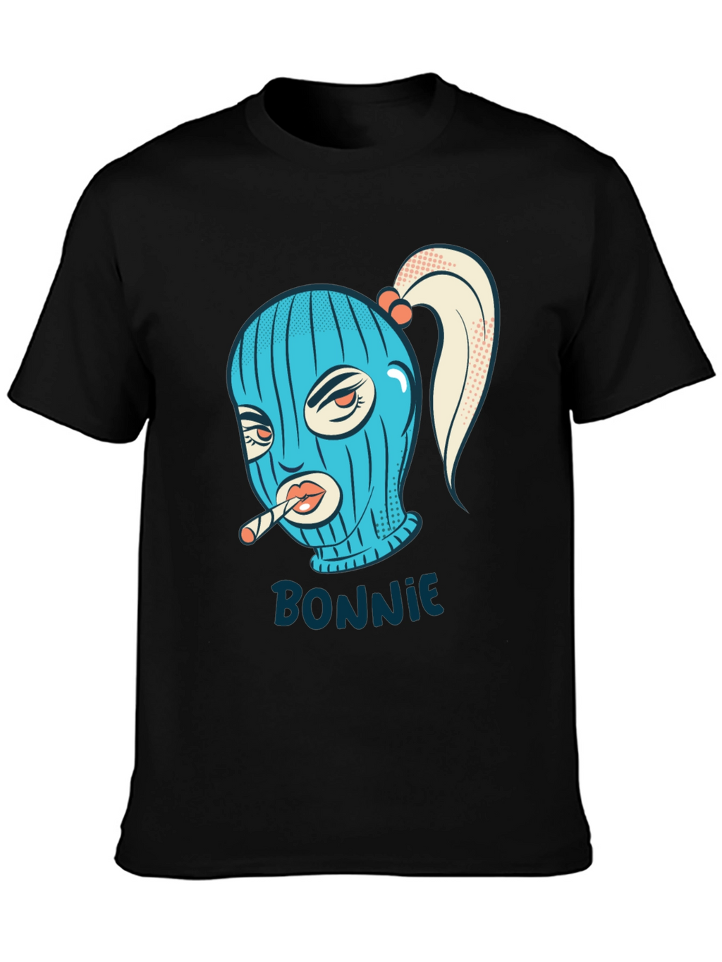 Bonnie Graphic Tee - Black Cotton Blend