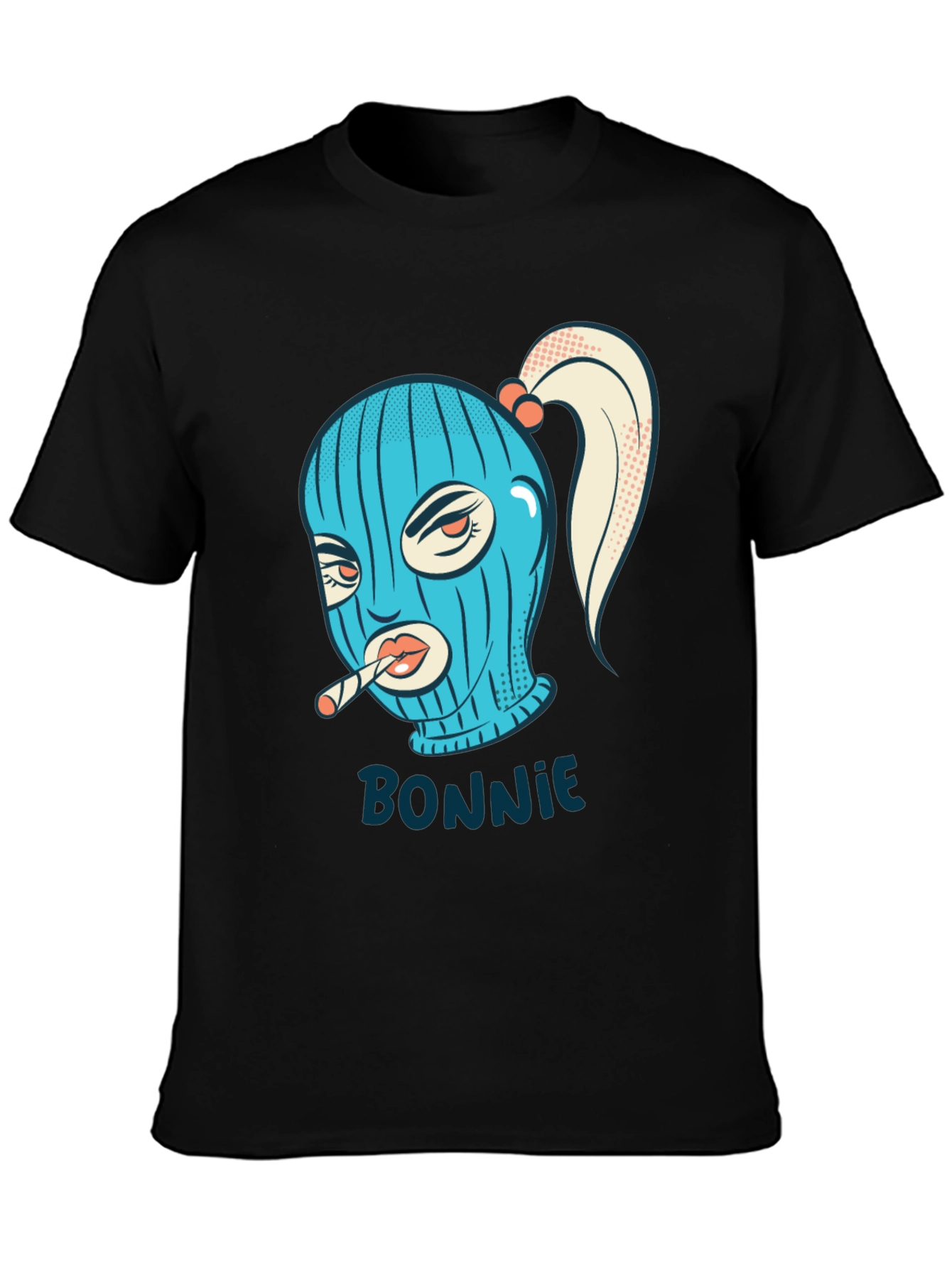 Bonnie Graphic Tee - Black Cotton Blend