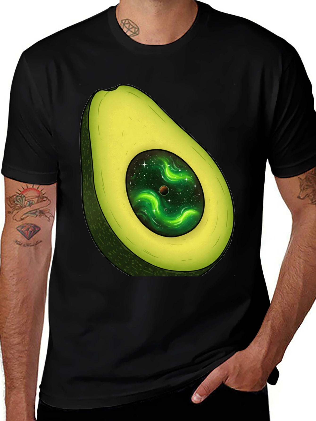 Avocado Galaxy T-Shirt - Stylish Unisex Graphic Tee