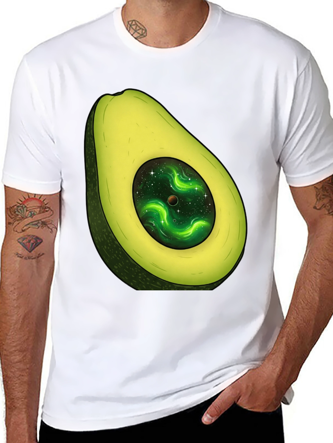 Avocado Galaxy T-Shirt - Stylish Unisex Graphic Tee