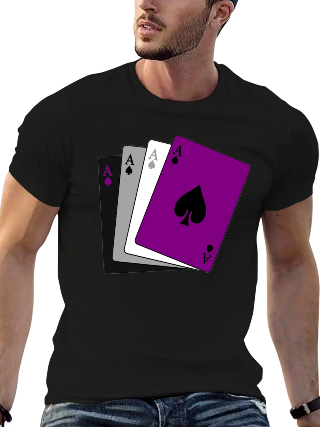 Asexual Pride Ace Cards T-Shirt