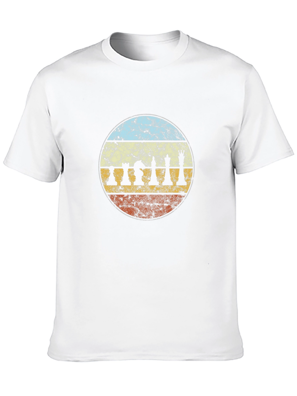 Chess Piece Retro Style T-Shirt - Black