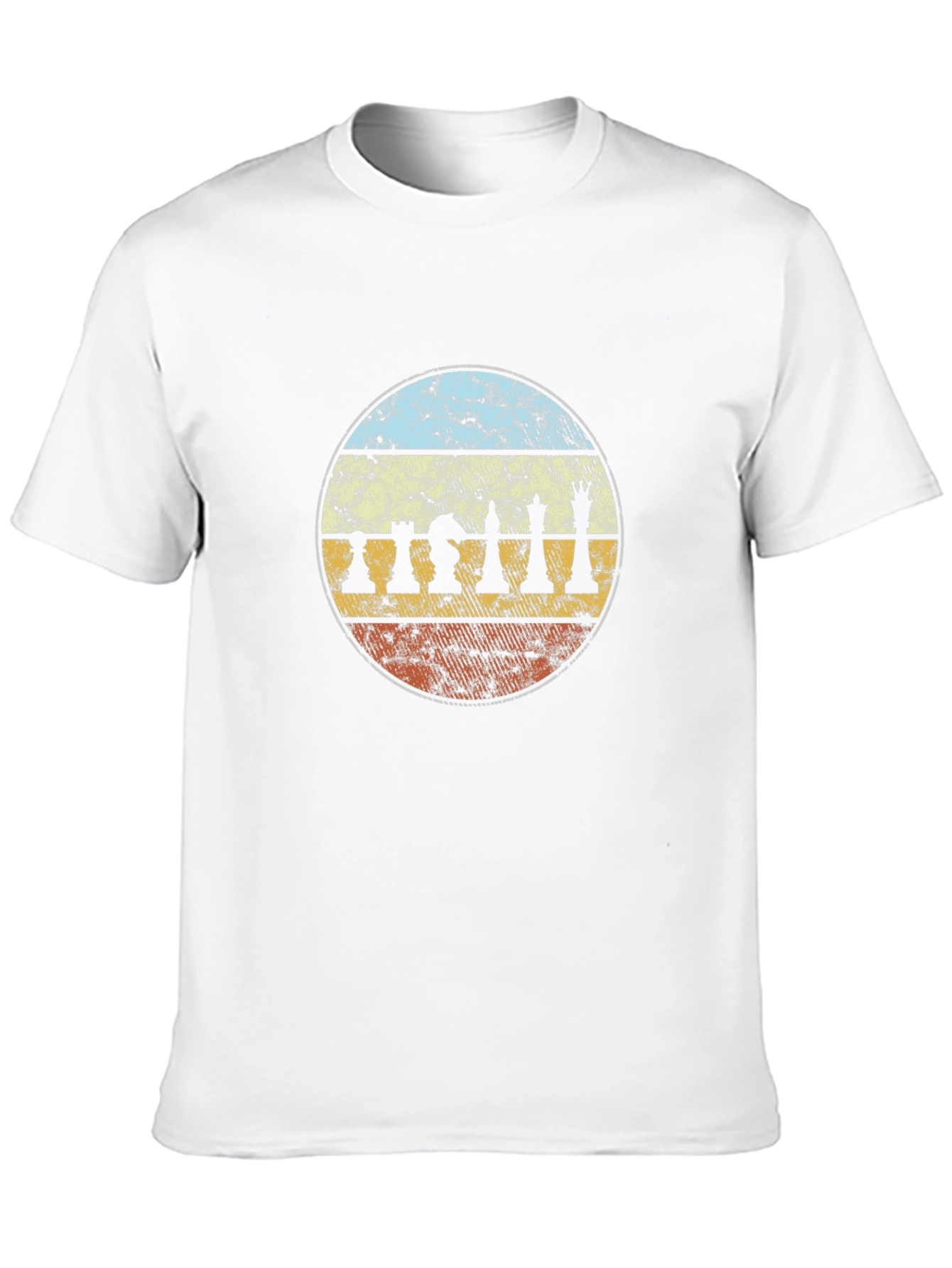 Chess Piece Retro Style T-Shirt - Black