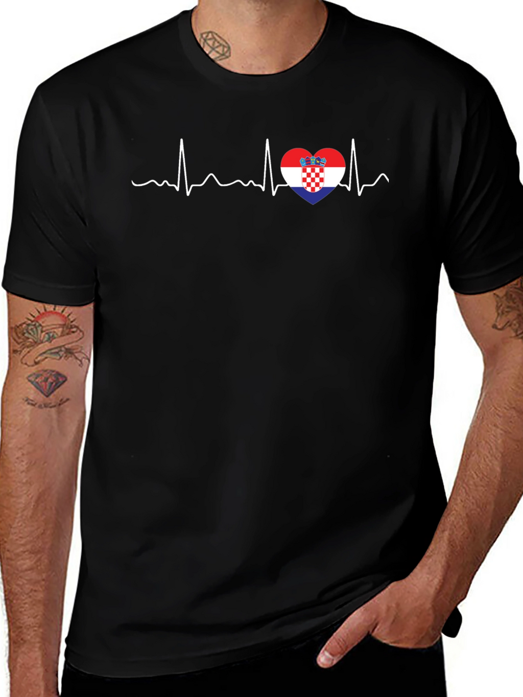 Croatia Heartbeat T-Shirt - Croatian Pride Tee
