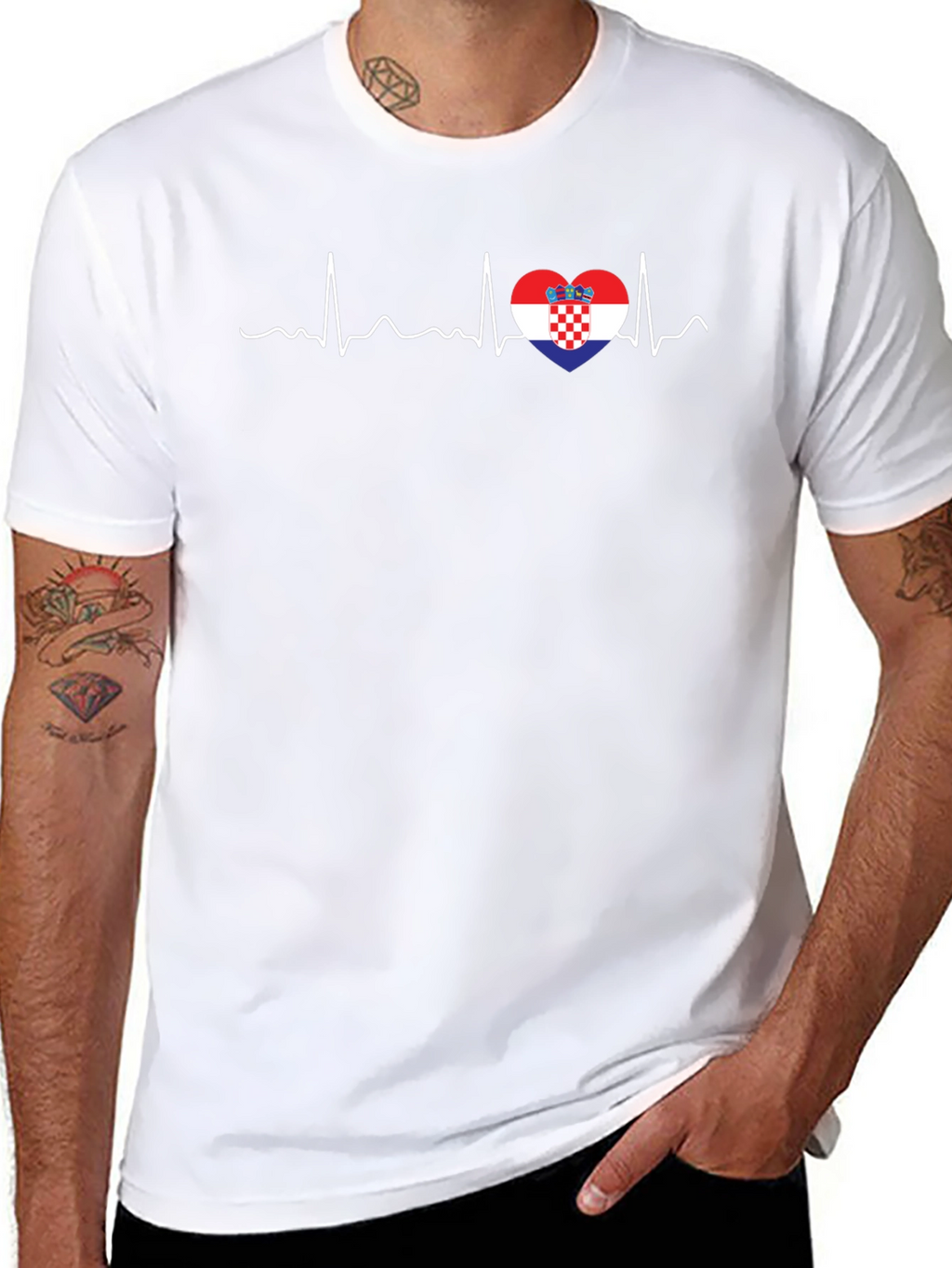 Croatia Heartbeat T-Shirt - Croatian Pride Tee