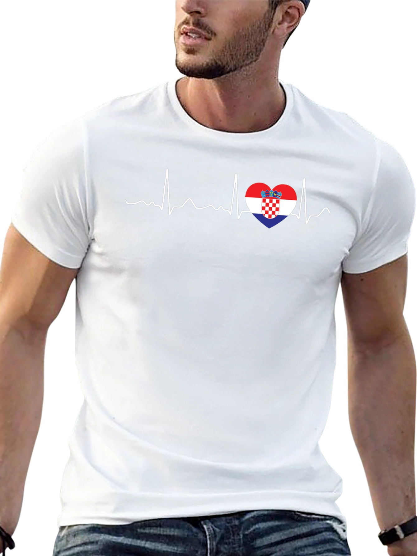 Croatia Heartbeat T-Shirt - Croatian Pride Tee