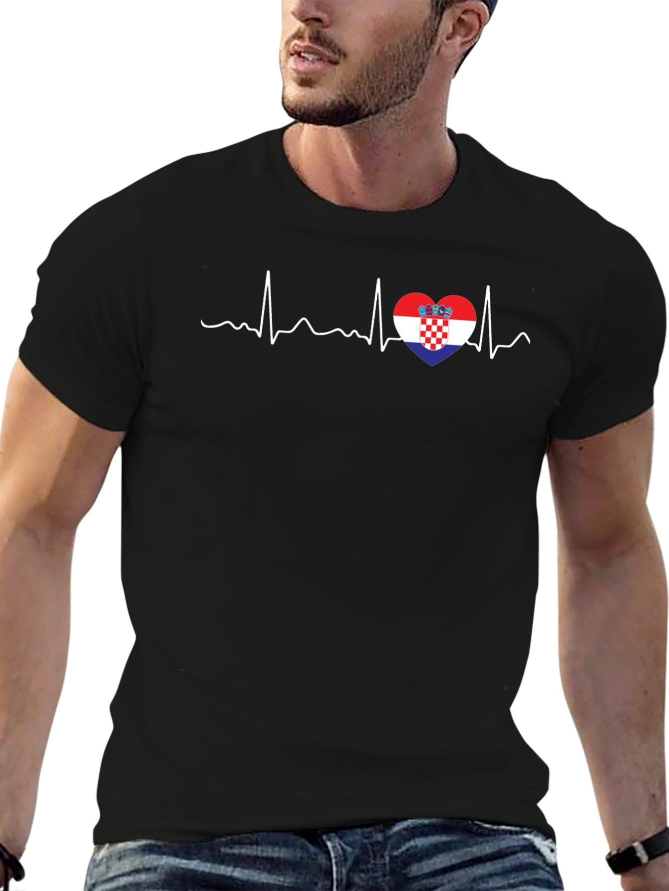 Croatia Heartbeat T-Shirt - Croatian Pride Tee