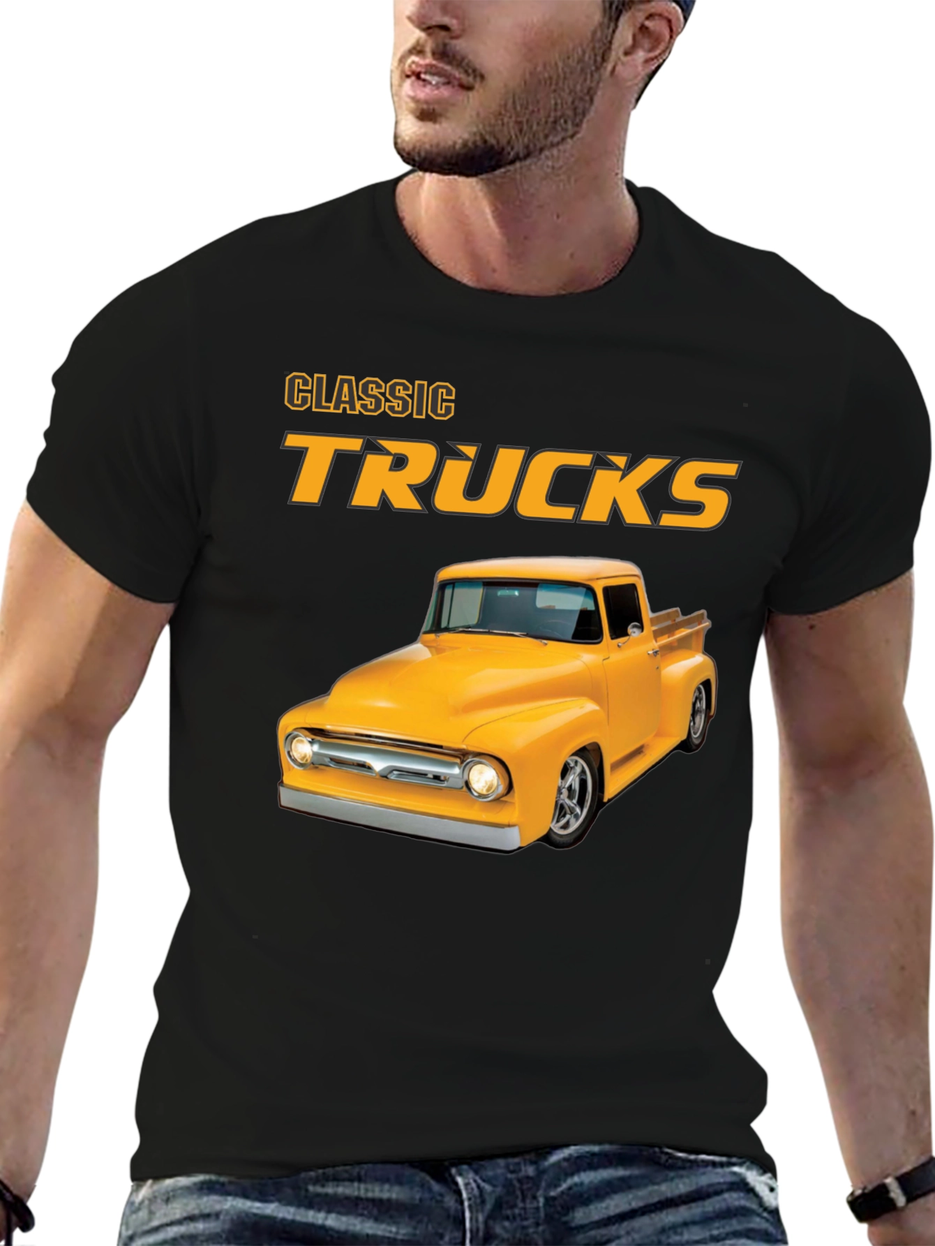 Classic Trucks Graphic T-Shirt - Vintage Car Design