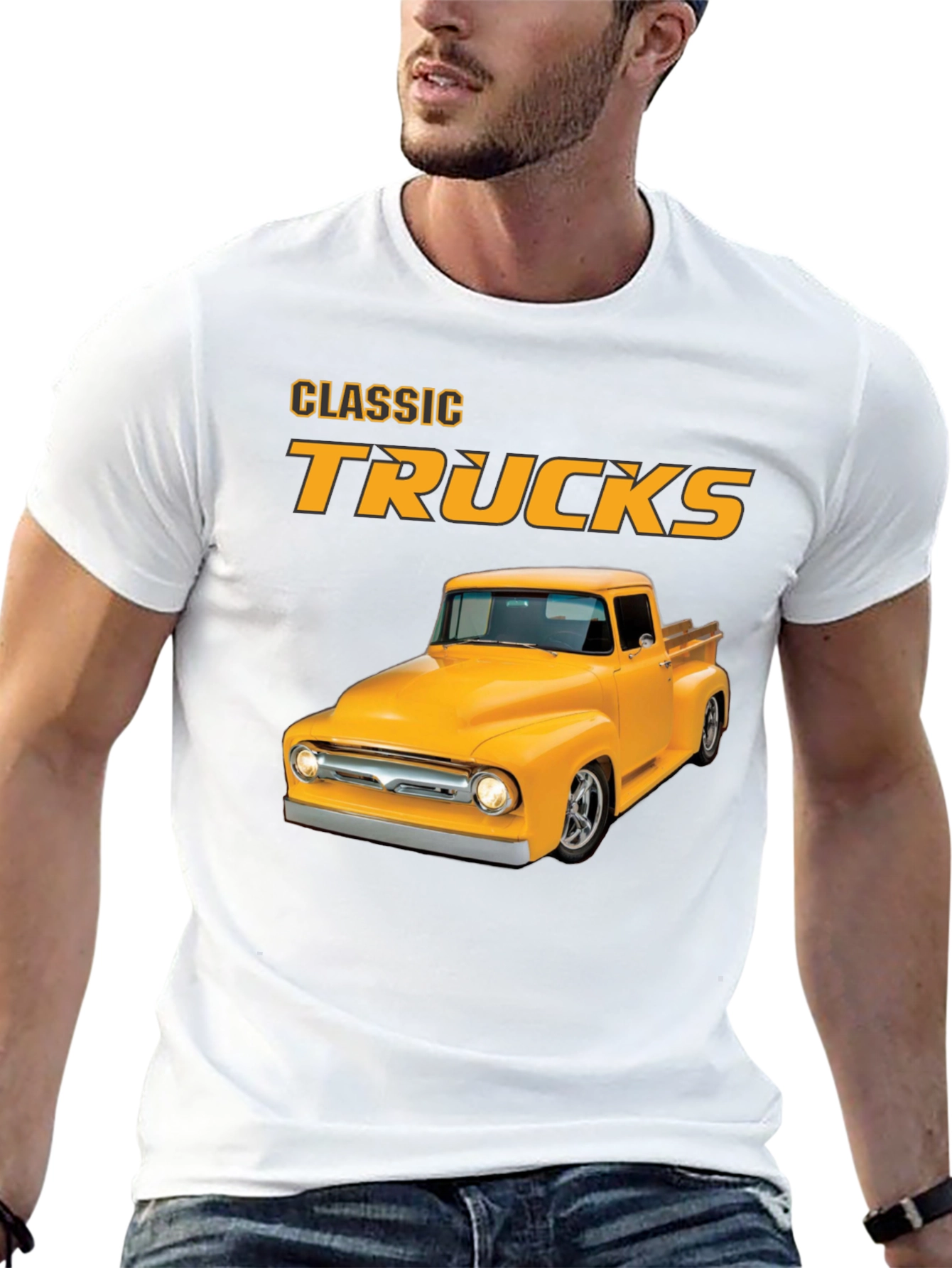 Classic Trucks Graphic T-Shirt - Vintage Car Design