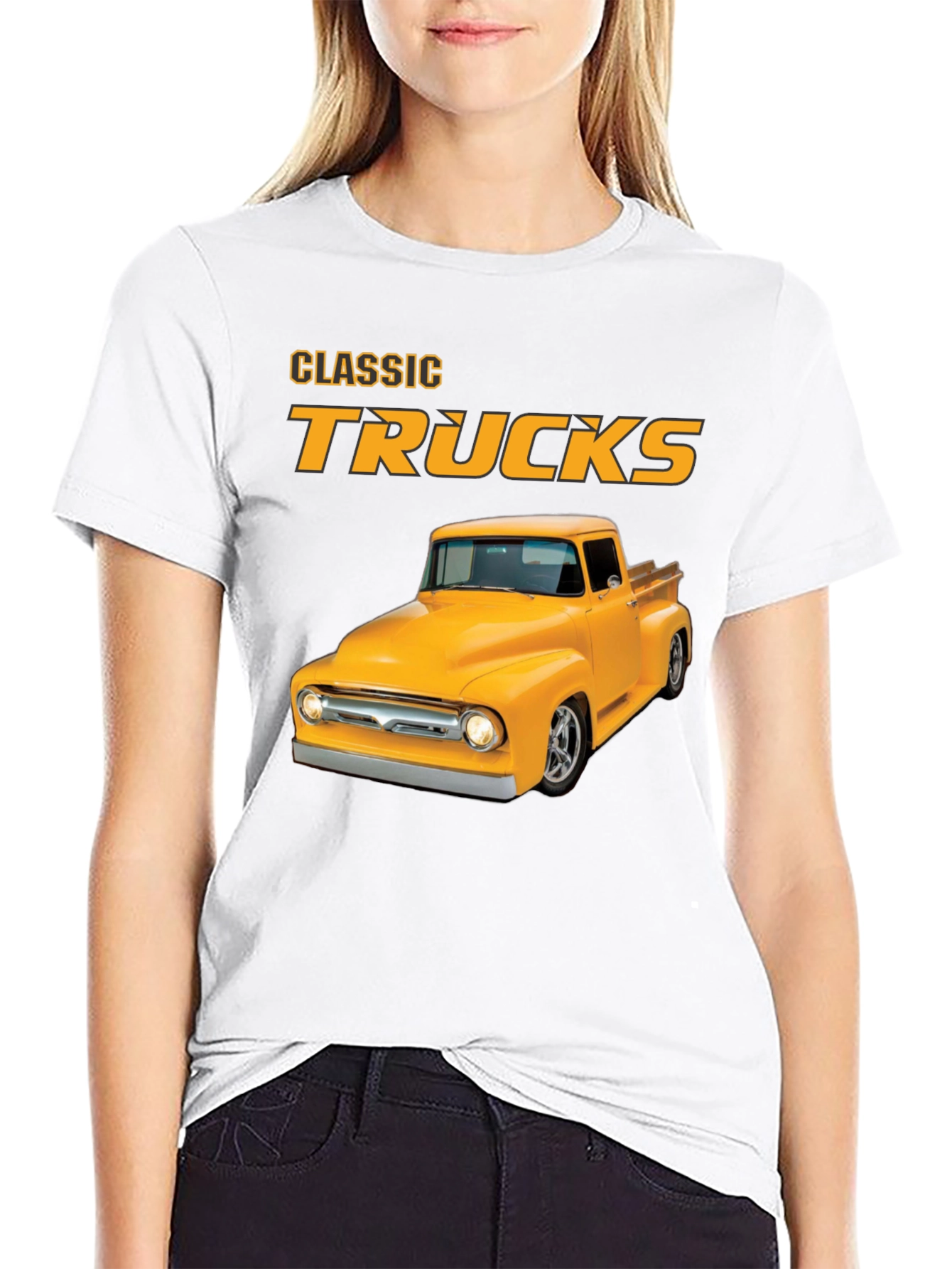 Classic Trucks Graphic T-Shirt - Vintage Car Design