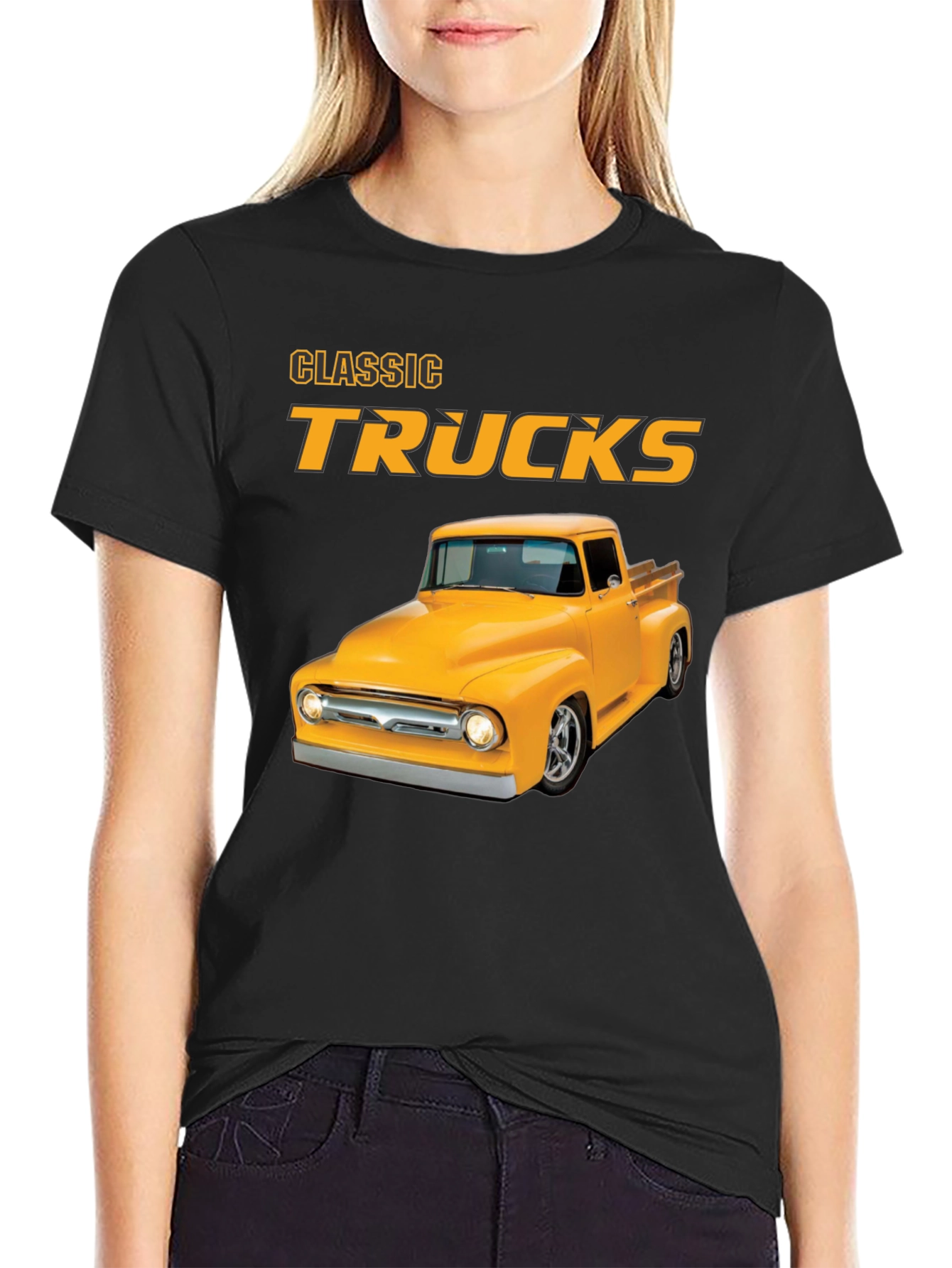 Classic Trucks Graphic T-Shirt - Vintage Car Design