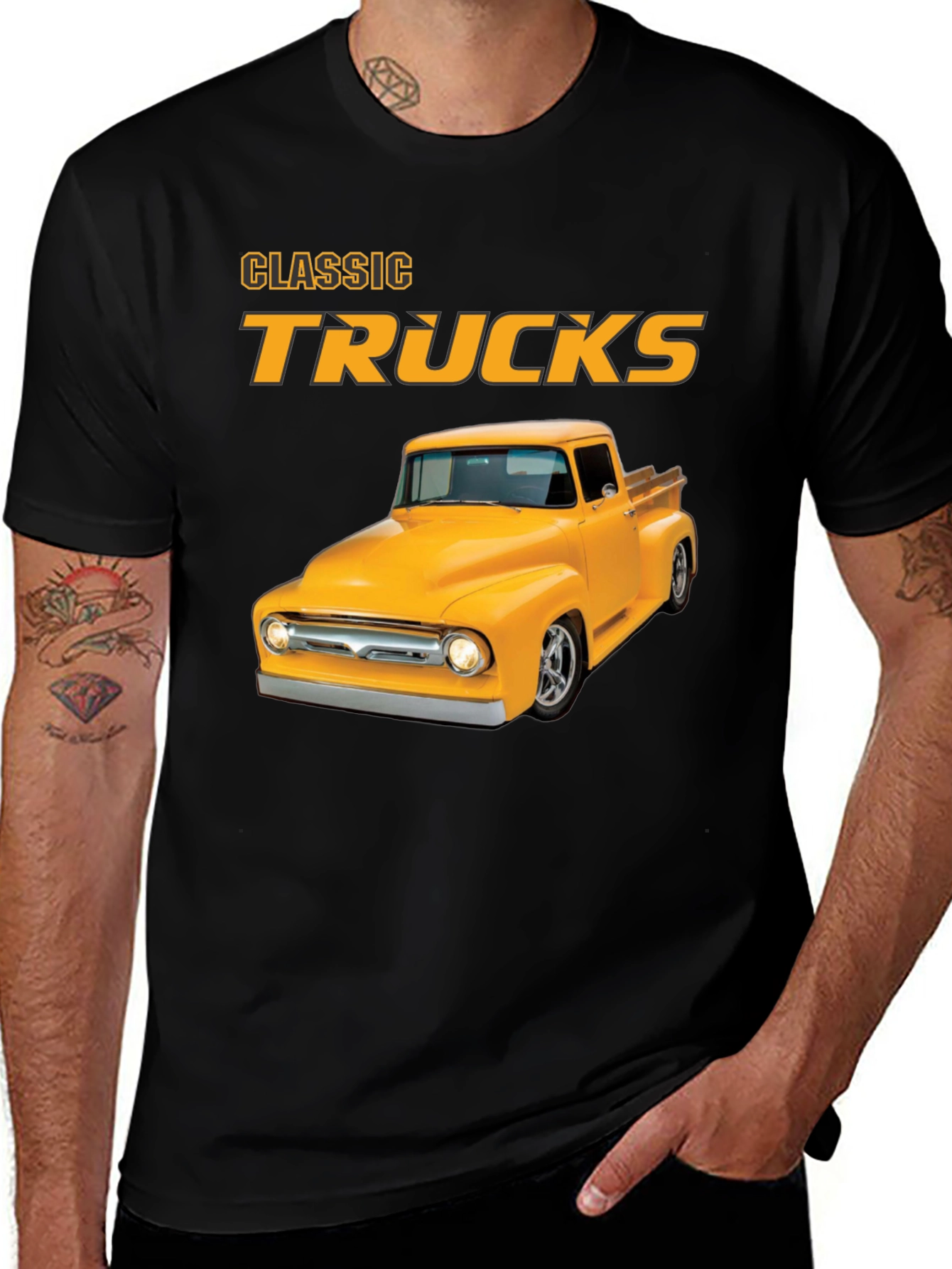 Classic Trucks Graphic T-Shirt - Vintage Car Design