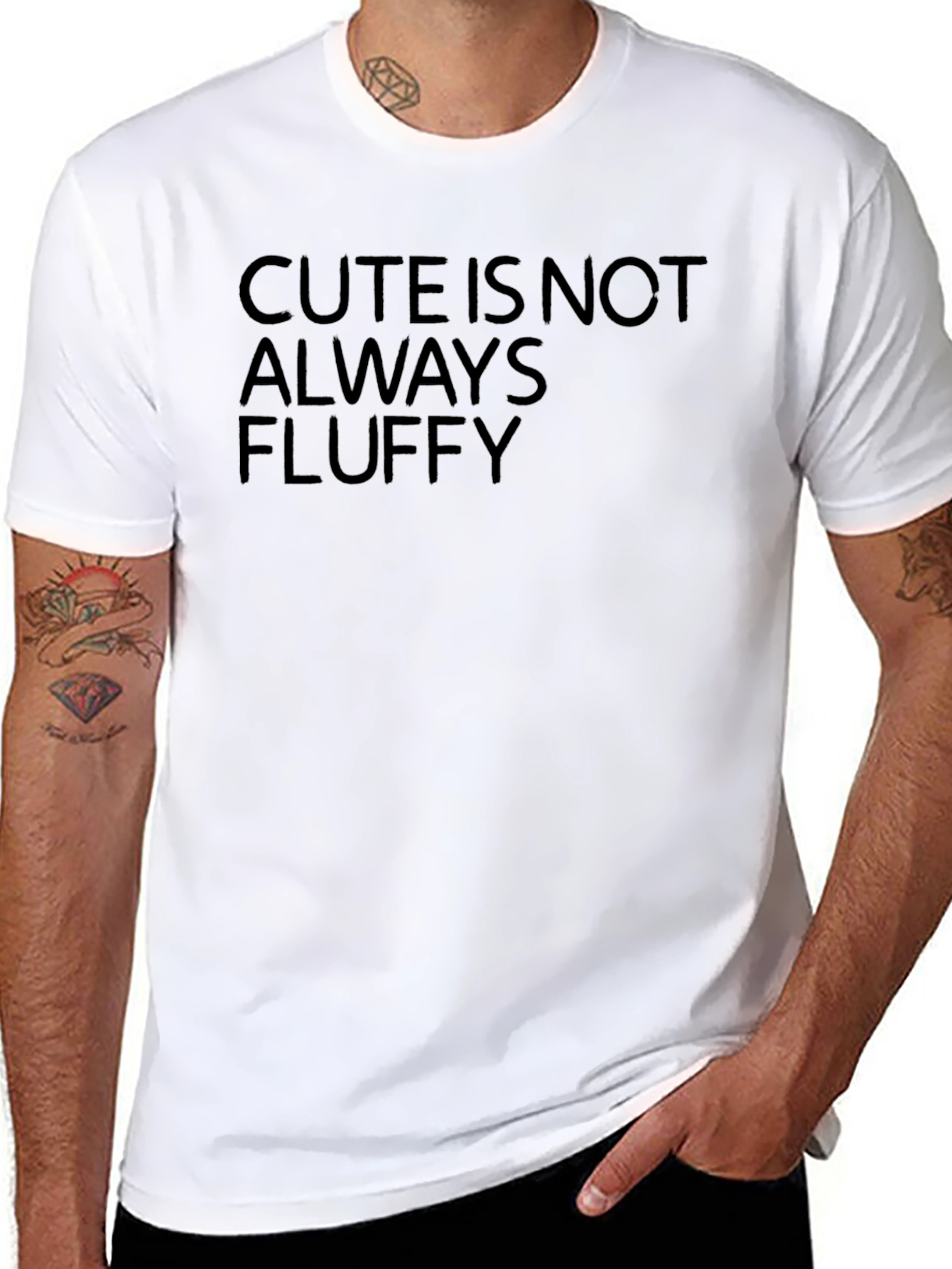 Cute Is Not Always Fluffy Graphic T-Shirt