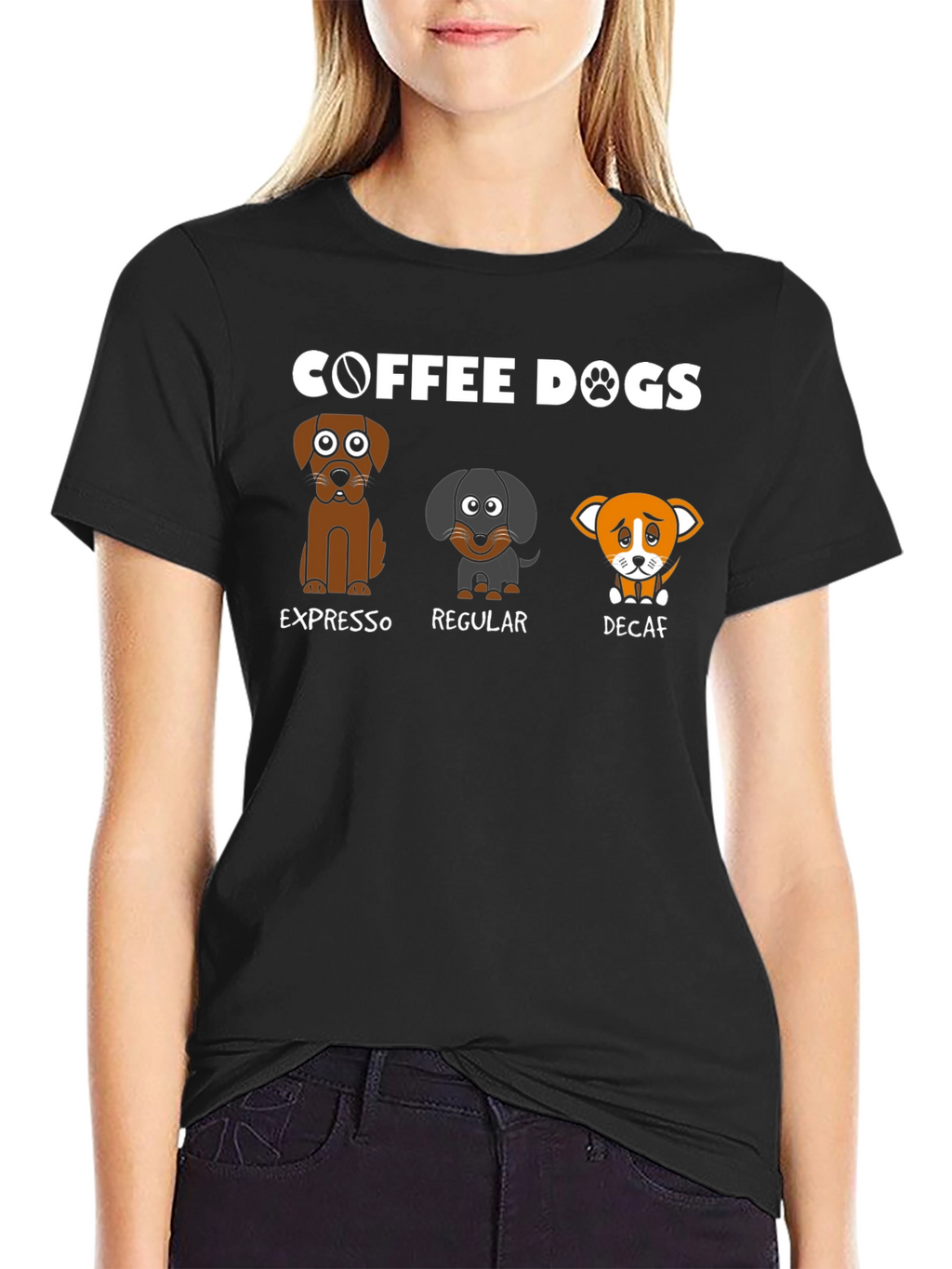 Coffee Dogs T-Shirt - Espresso Regular Decaf