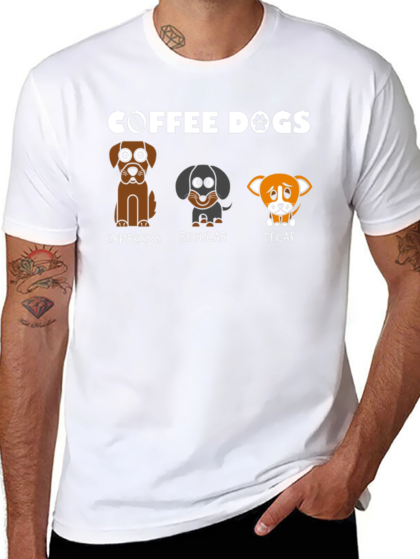 Coffee Dogs T-Shirt - Espresso Regular Decaf