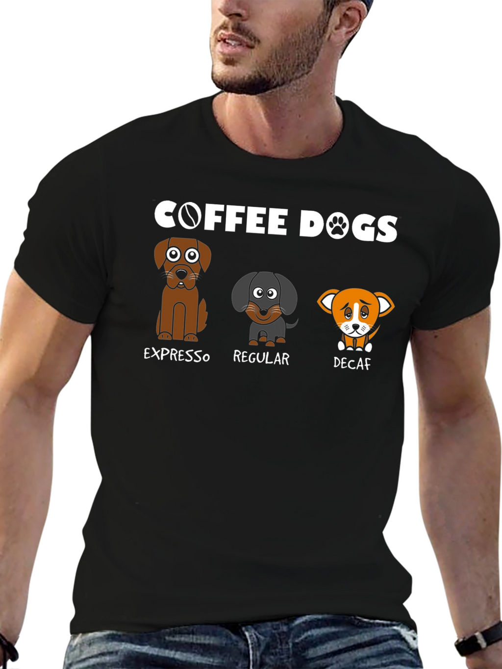 Coffee Dogs T-Shirt - Espresso Regular Decaf