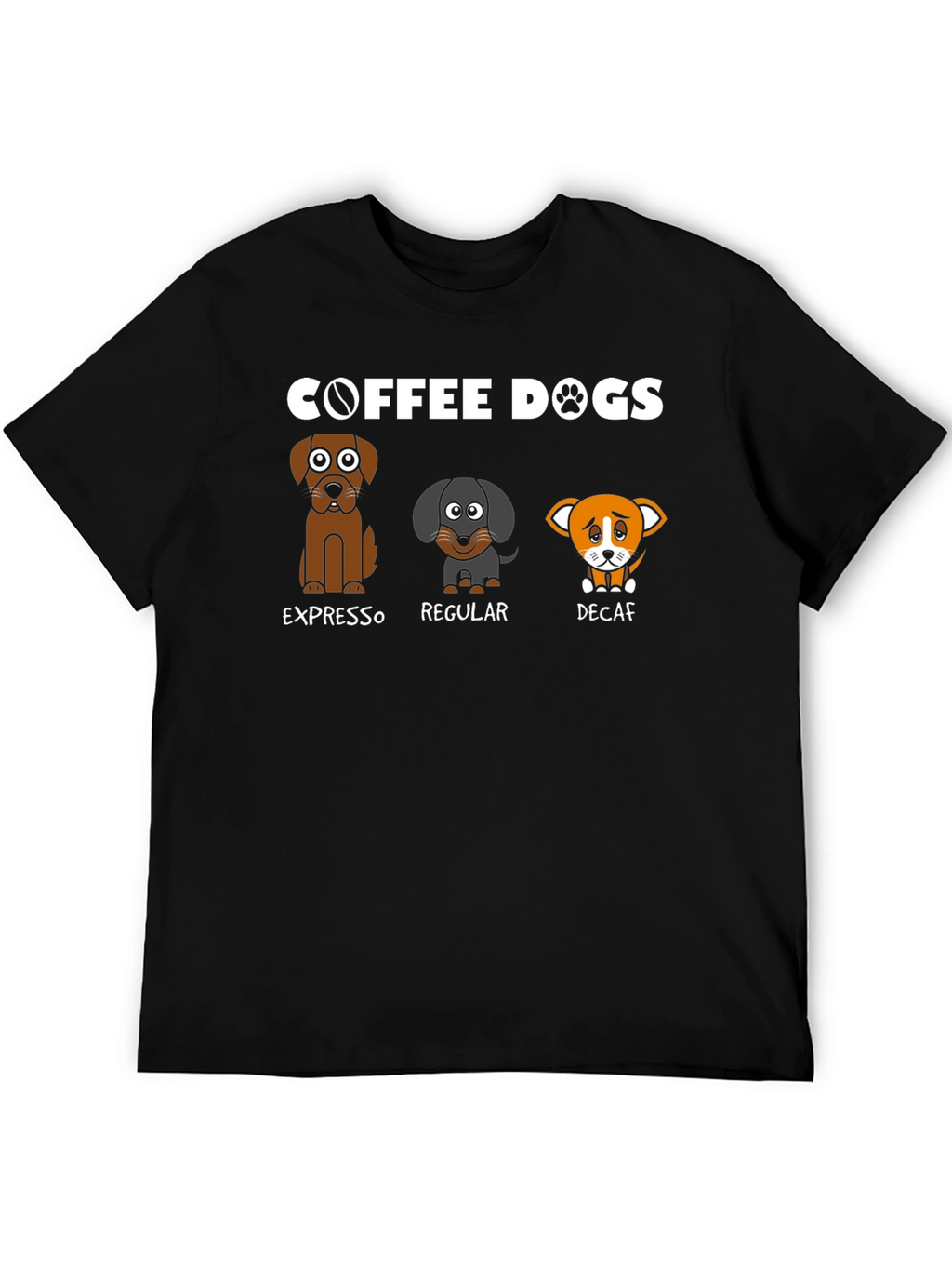 Coffee Dogs T-Shirt - Espresso Regular Decaf