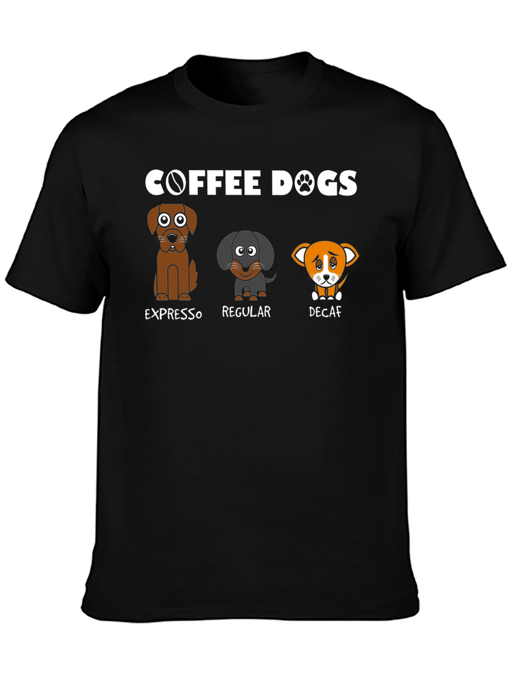 Coffee Dogs T-Shirt - Espresso Regular Decaf