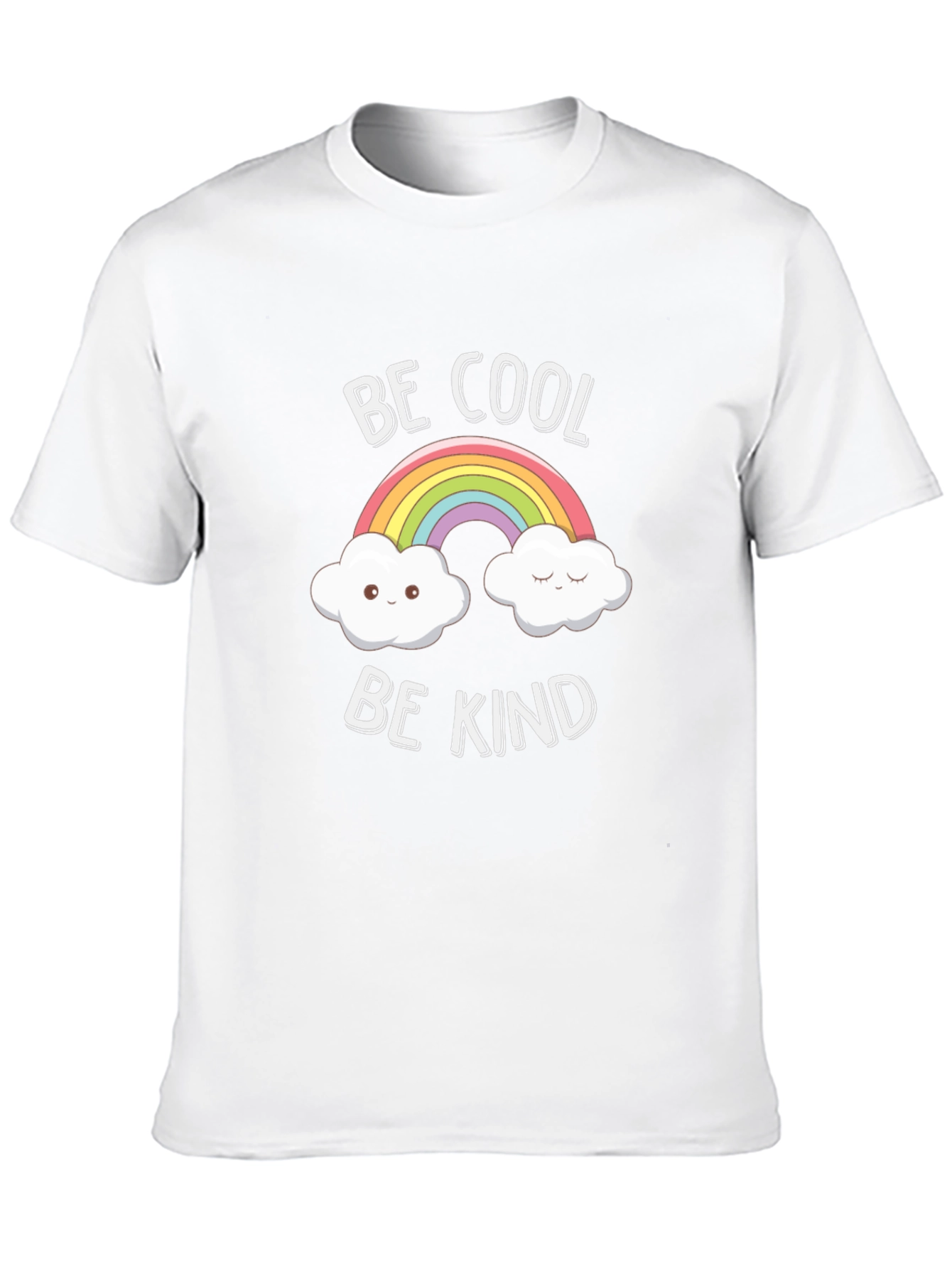 Be Cool Be Kind Rainbow Graphic Tee - Black
