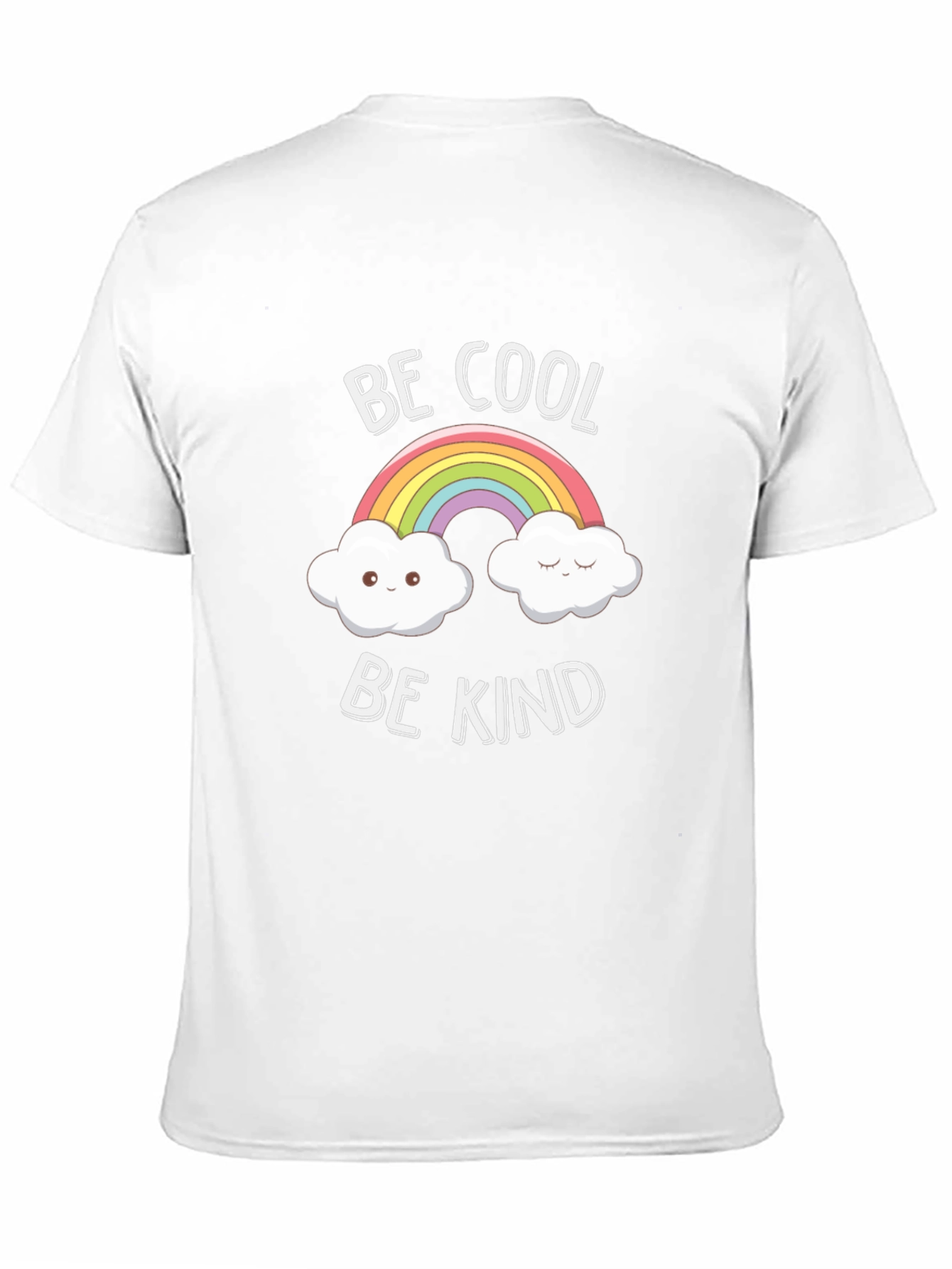 Be Cool Be Kind Rainbow Graphic Tee - Black
