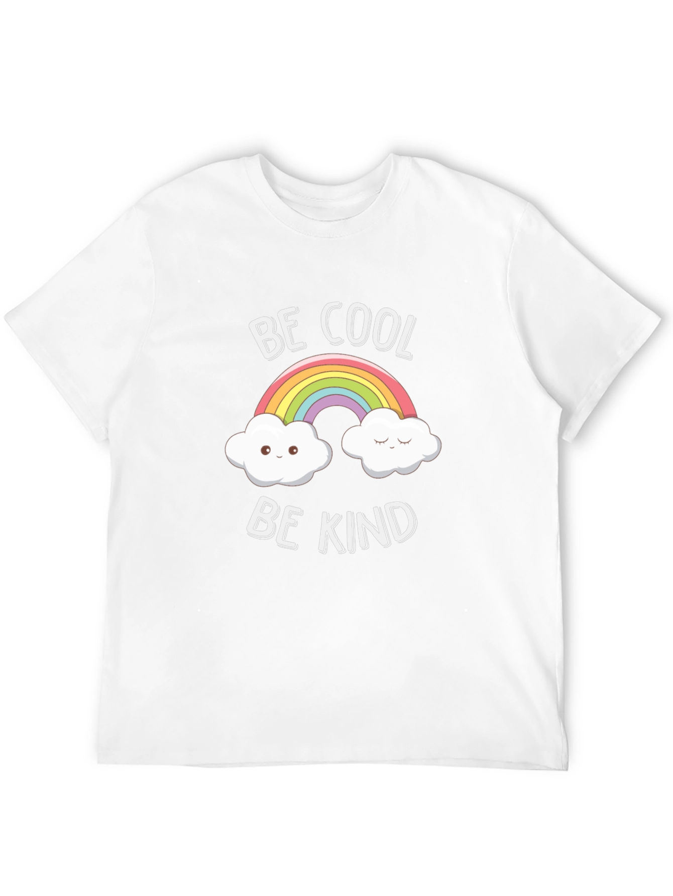 Be Cool Be Kind Rainbow Graphic Tee - Black