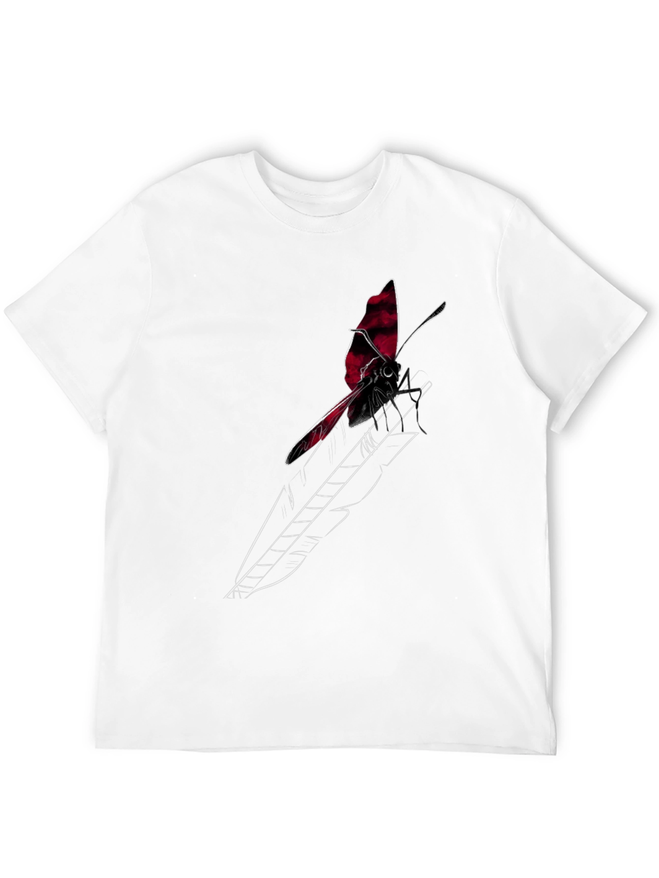 Butterfly Arrow Graphic Tee - Stylish Black T-Shirt