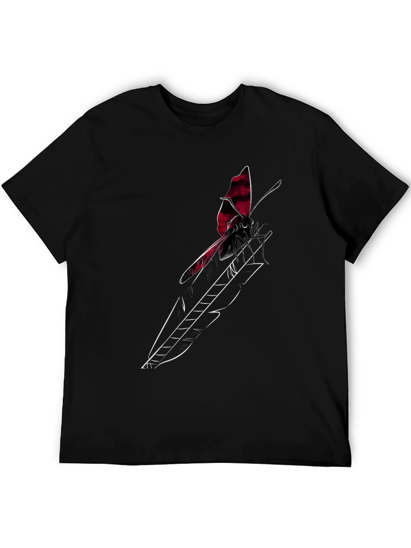 Butterfly Arrow Graphic Tee - Stylish Black T-Shirt